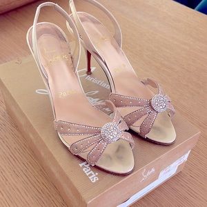 Christian Louboutin nude sandals!